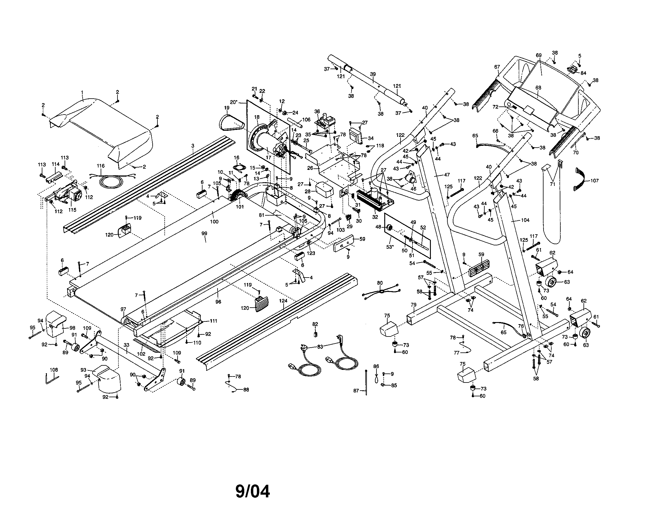Walking belt/motor/console