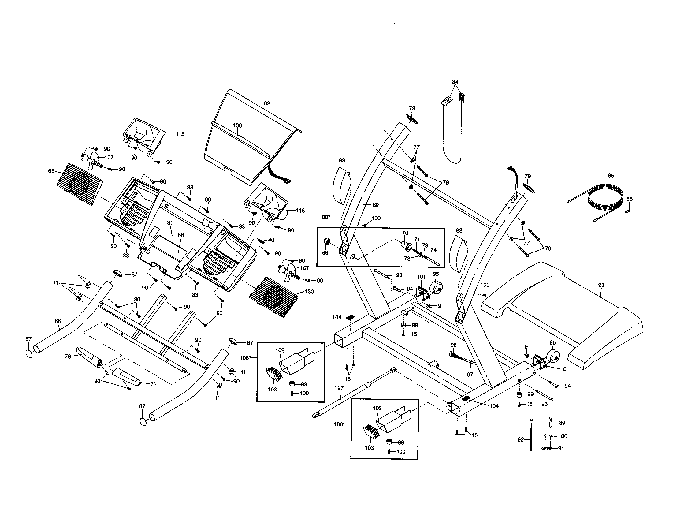 CONSOLE BASE/HOOD/RAILS