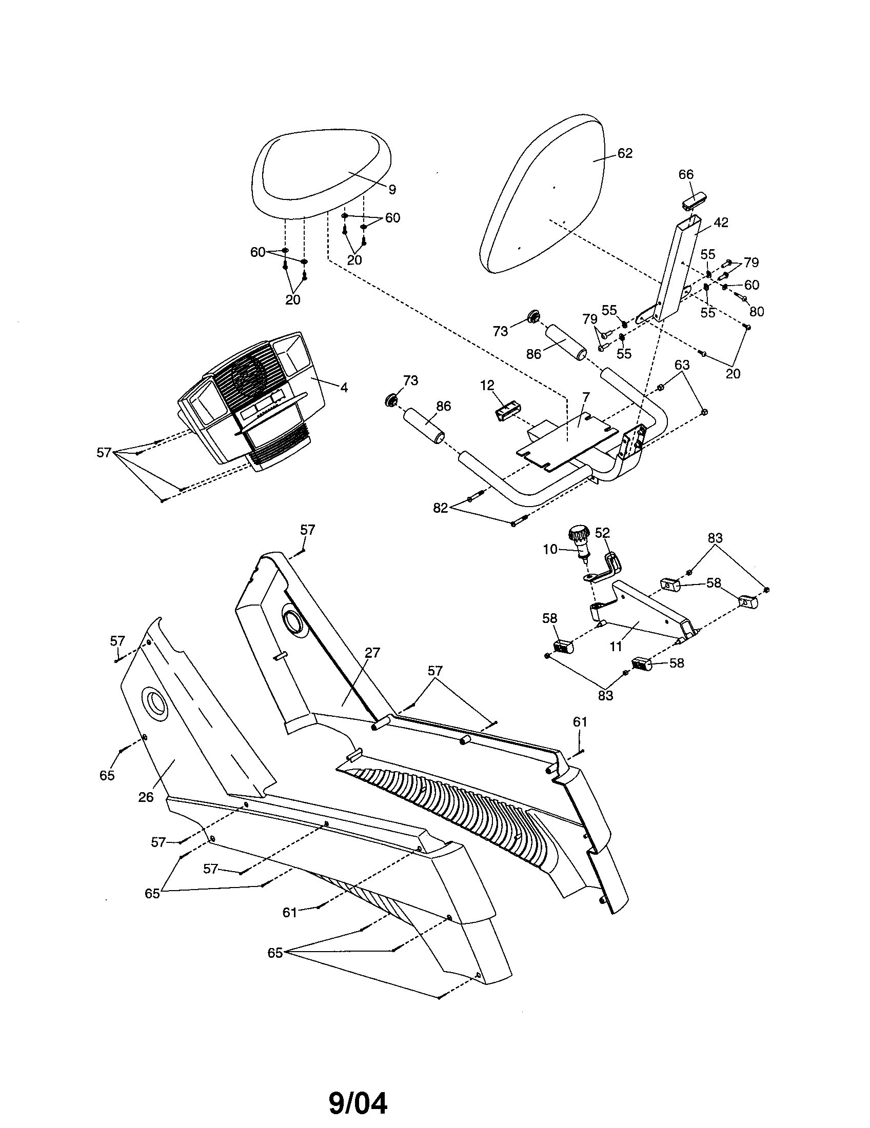 Seat/console/sideshields