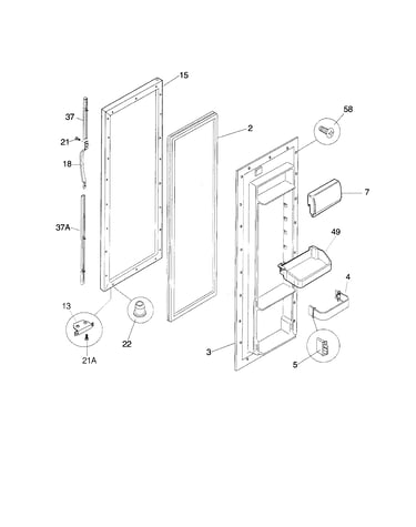 Refrigerator door