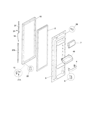 Refrigerator door