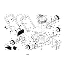 Craftsman 917387660 engine/housing/handle/wheels diagram