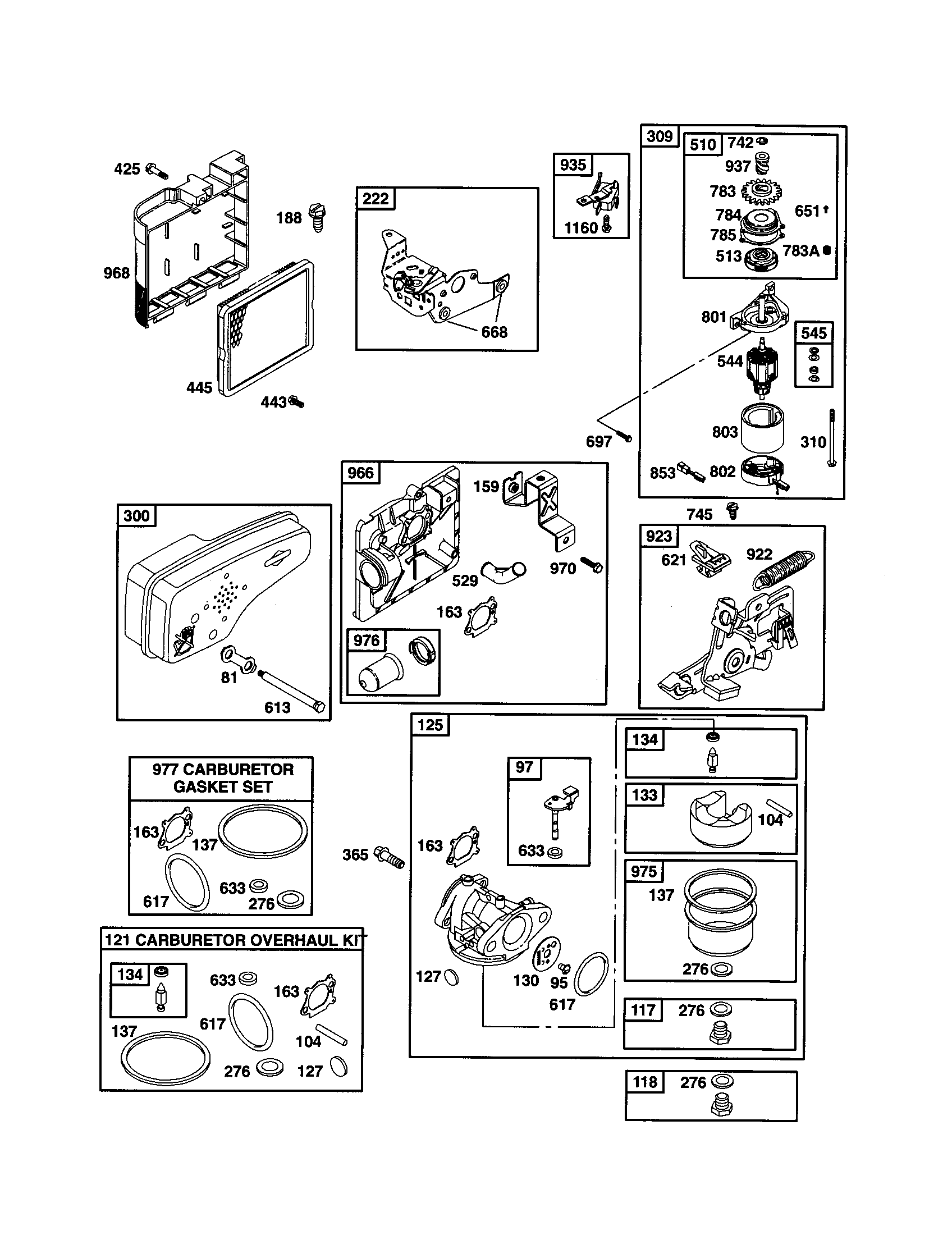 Carburetor/motor-starter