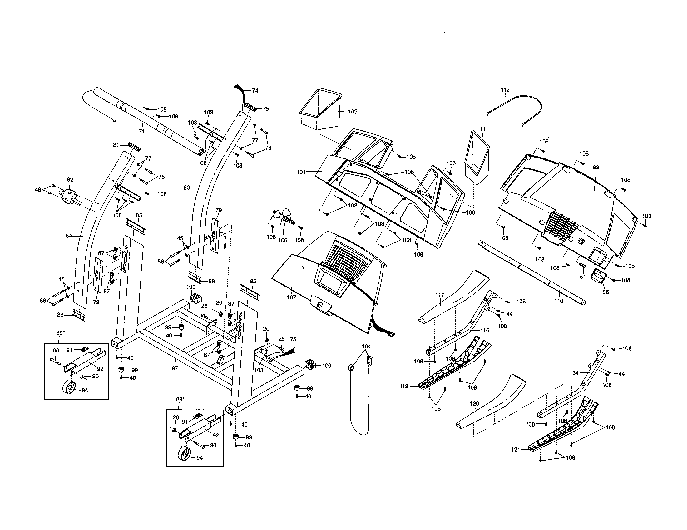 Handrails/console