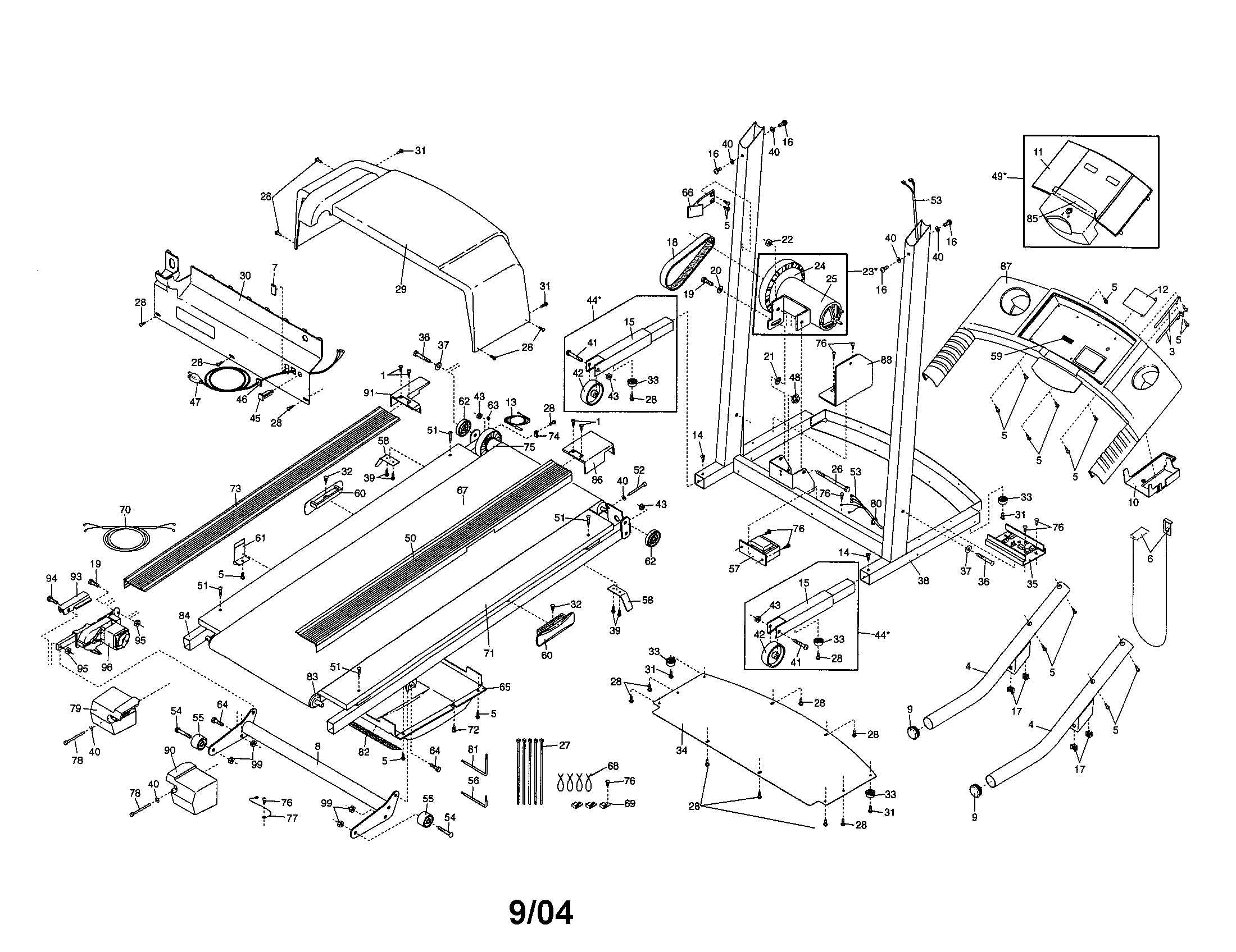 WALKING BELT/MOTOR/CONSOLE