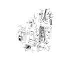 Kenmore 11634923402 dust compartment and motor diagram