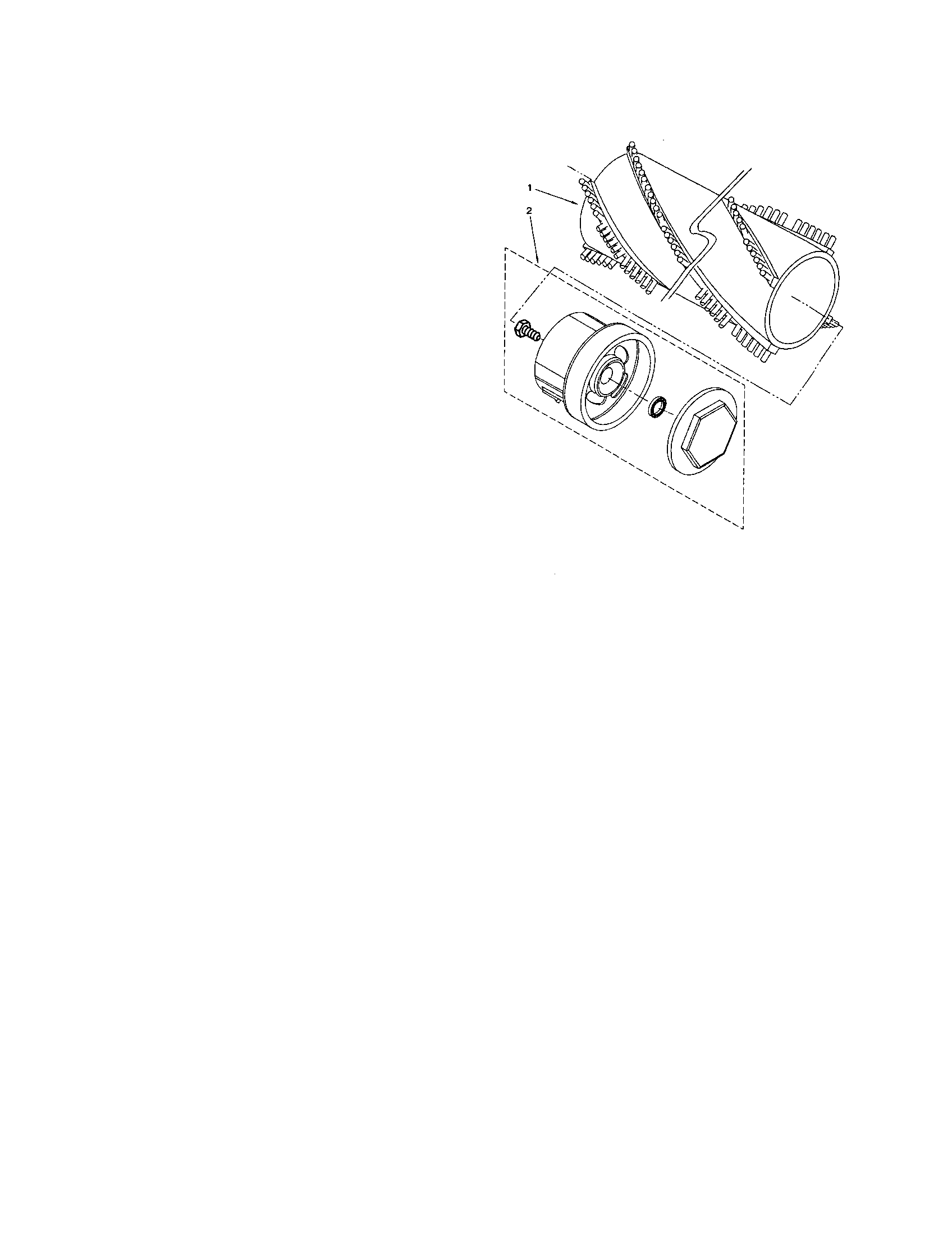 Agitator and end cap