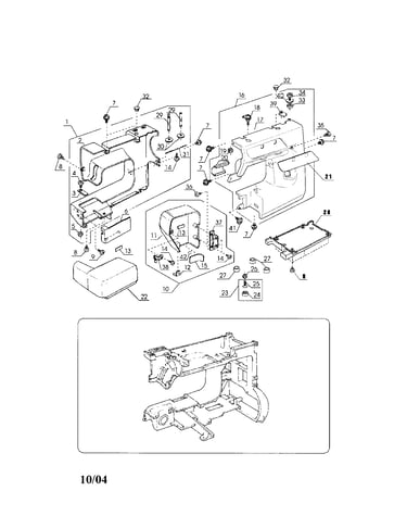 Rear cover unit/base plate