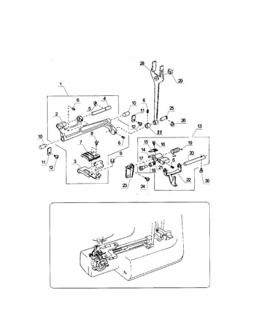 Feed bar shaft/feed lifting pin
