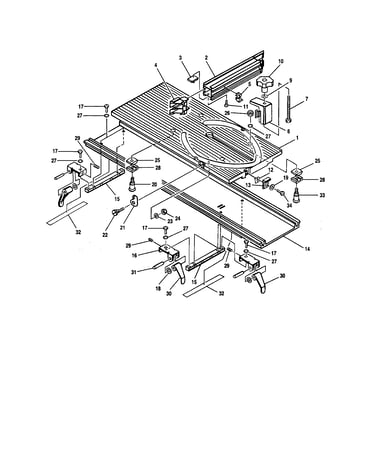 Sliding miter table assembly