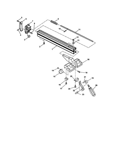 Rip fence assembly