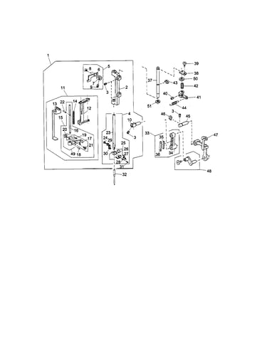 Needle bar supporter unit