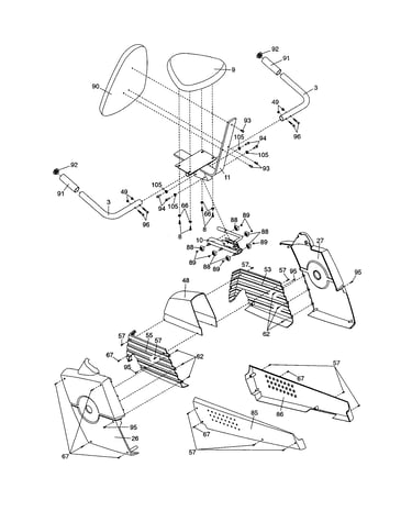 Seat/sideshields/backrest