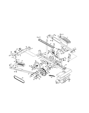 Frame/pedals/rear stabilizer