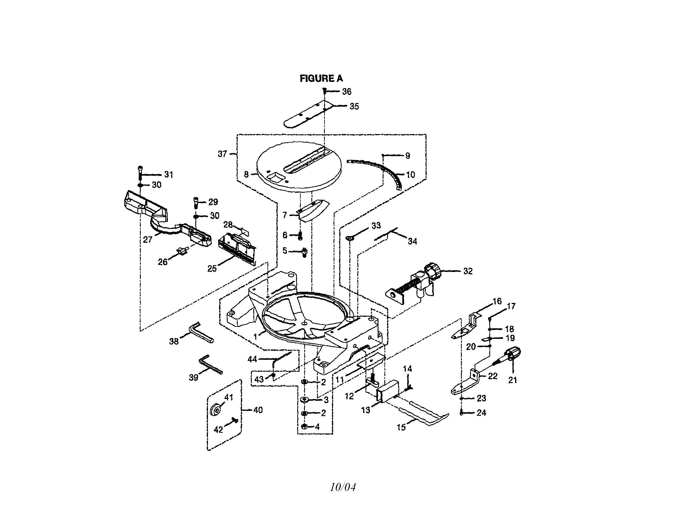 BASE/TABLE/FENCE/CONTROL ARM