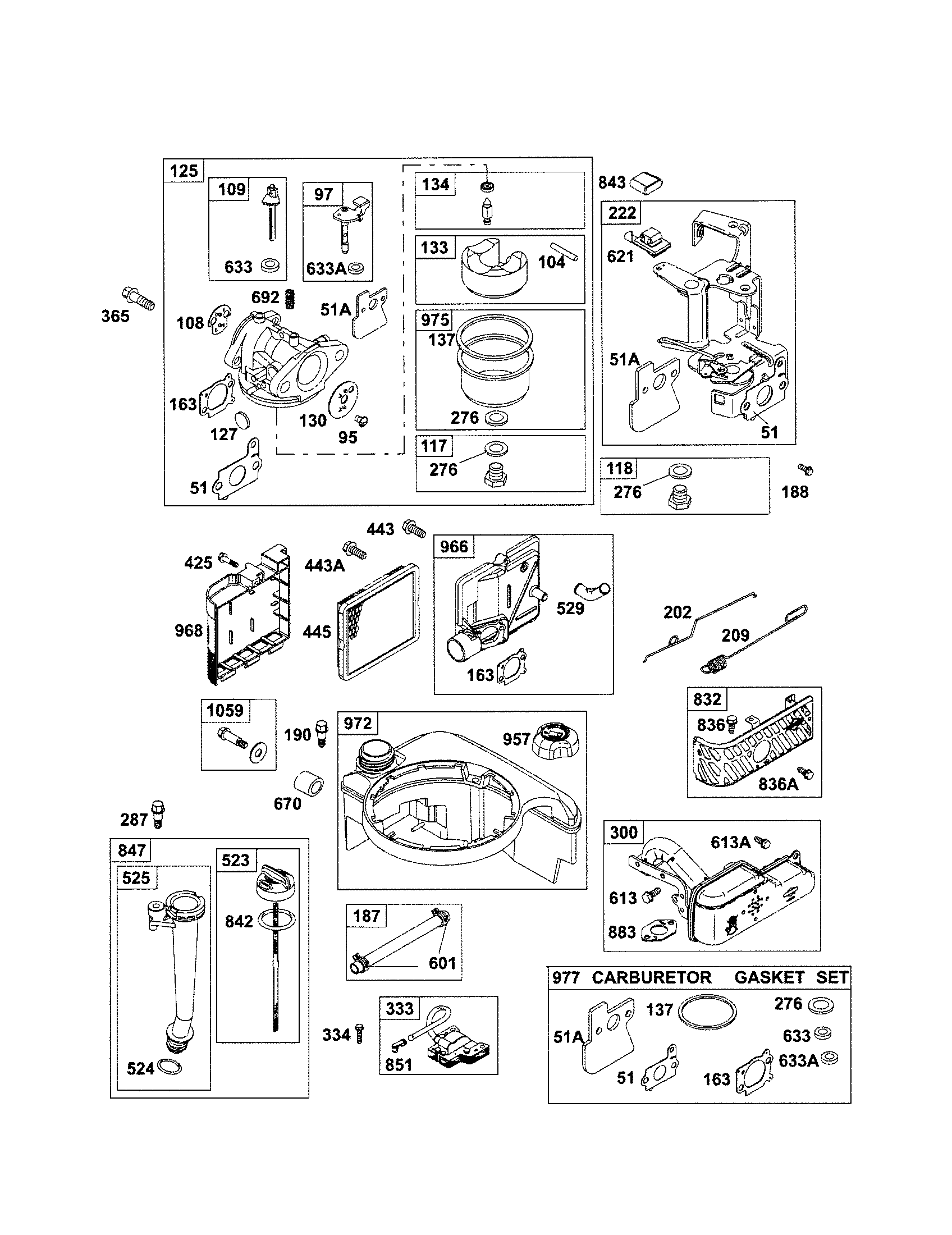 Carburetor/fuel tank