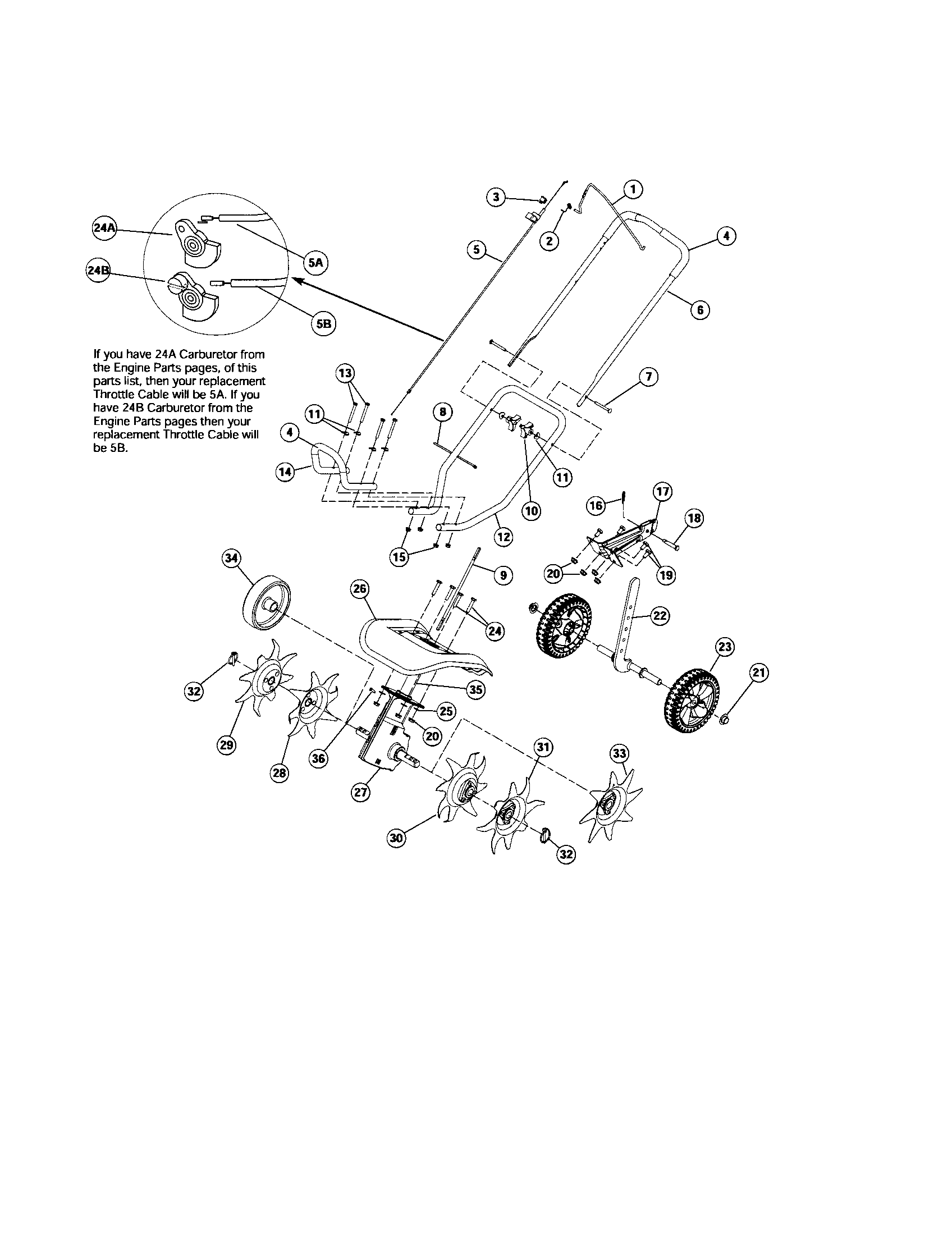 Lower cultivator parts
