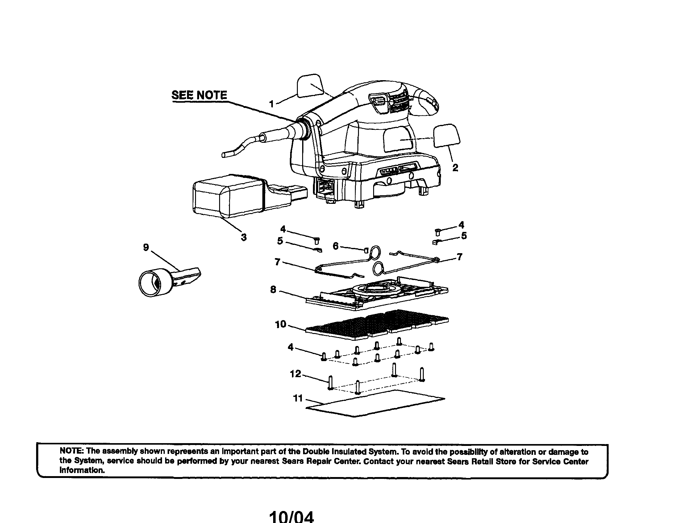 DUST BAG/PAD ASSEMBLY