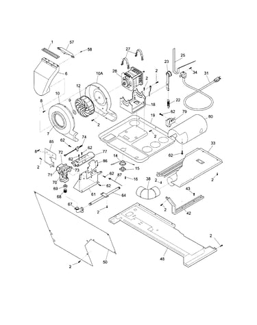 Motor/blower/belt