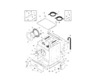 Electrolux LGH1642DS0 lower cabinet/top diagram
