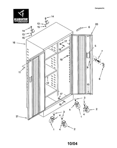 Tall gearbox locker parts