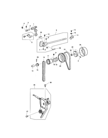 Upper shaft/thread tension