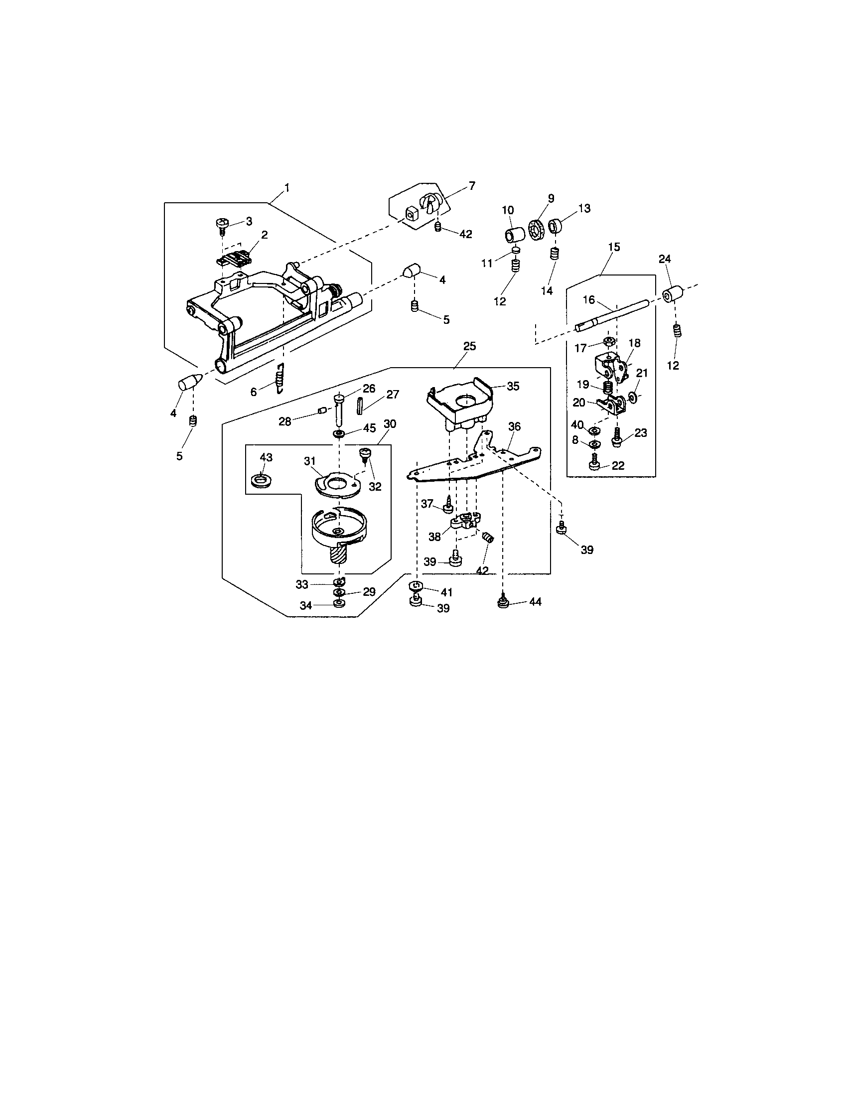 Feed rock shaft unit