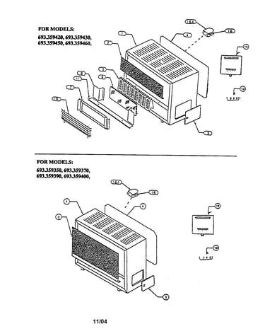Casing/screen/radiants