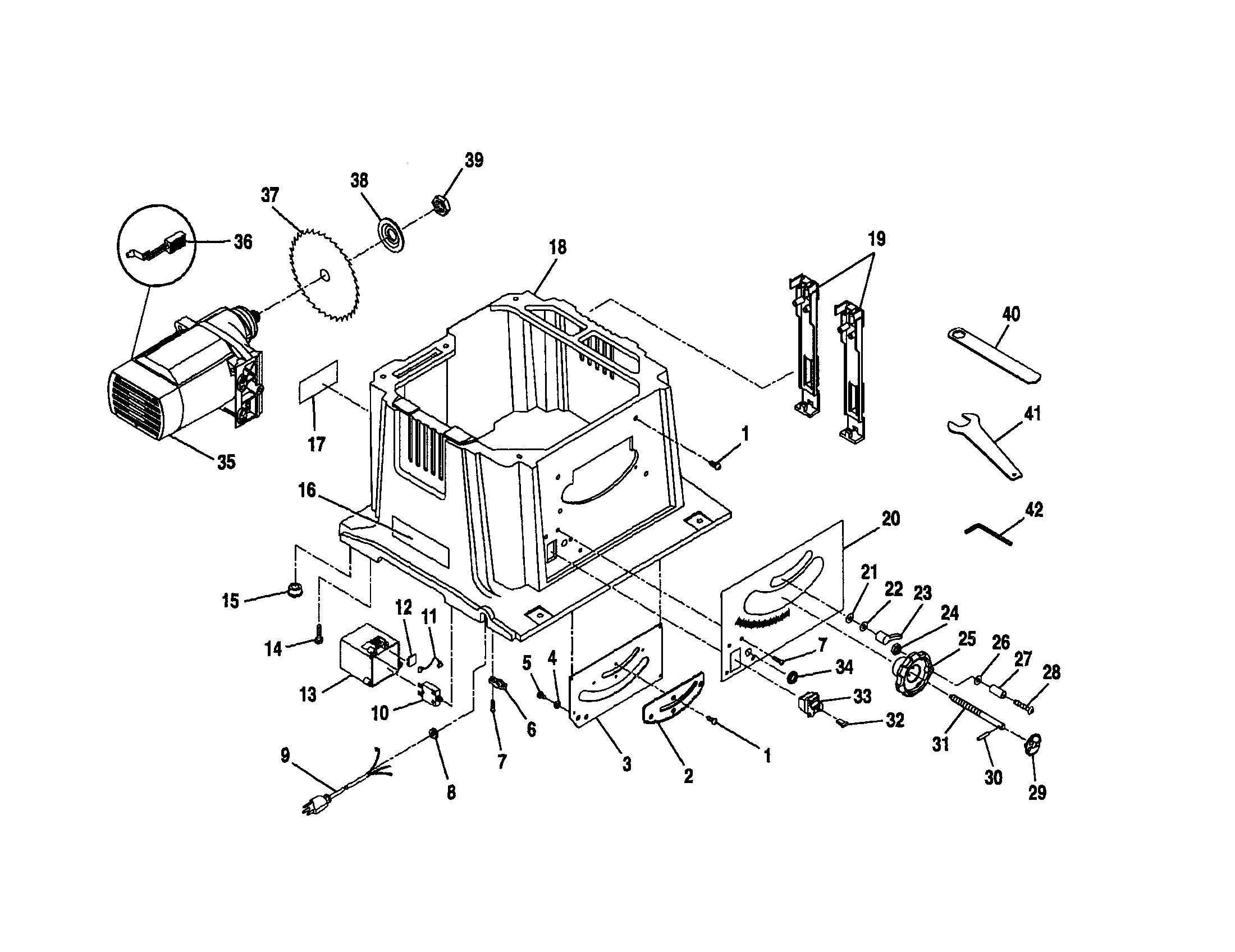 CABINET/BLADE/MOTOR