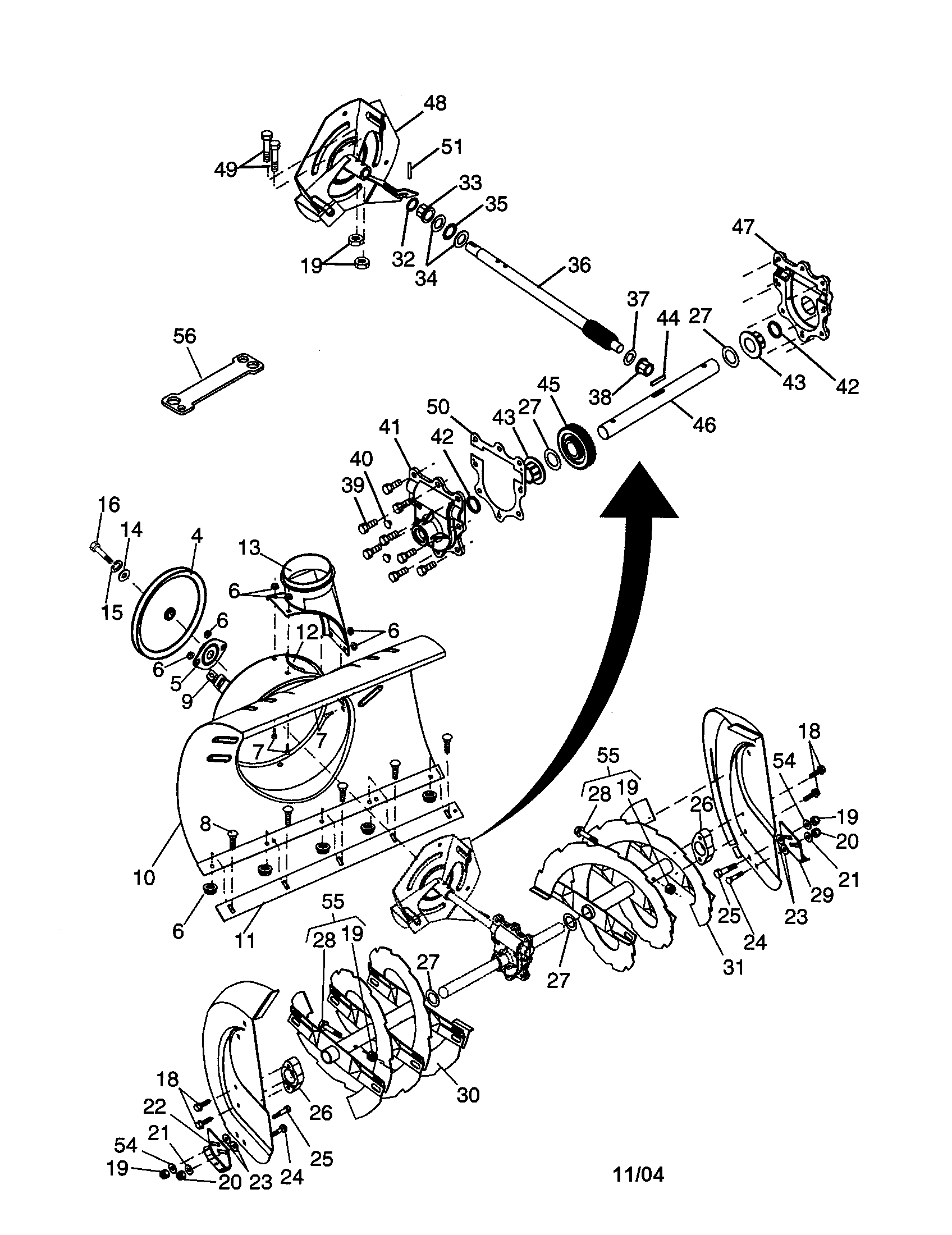 AUGER HOUSING/IMPELLER ASSEMBLY