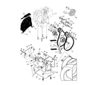 Craftsman 917880020 chassis/engine/pulleys diagram