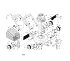 Craftsman 917388831 engine/housing/handle/bag/wheels diagram