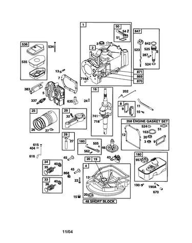 Cylinder/crankshaft