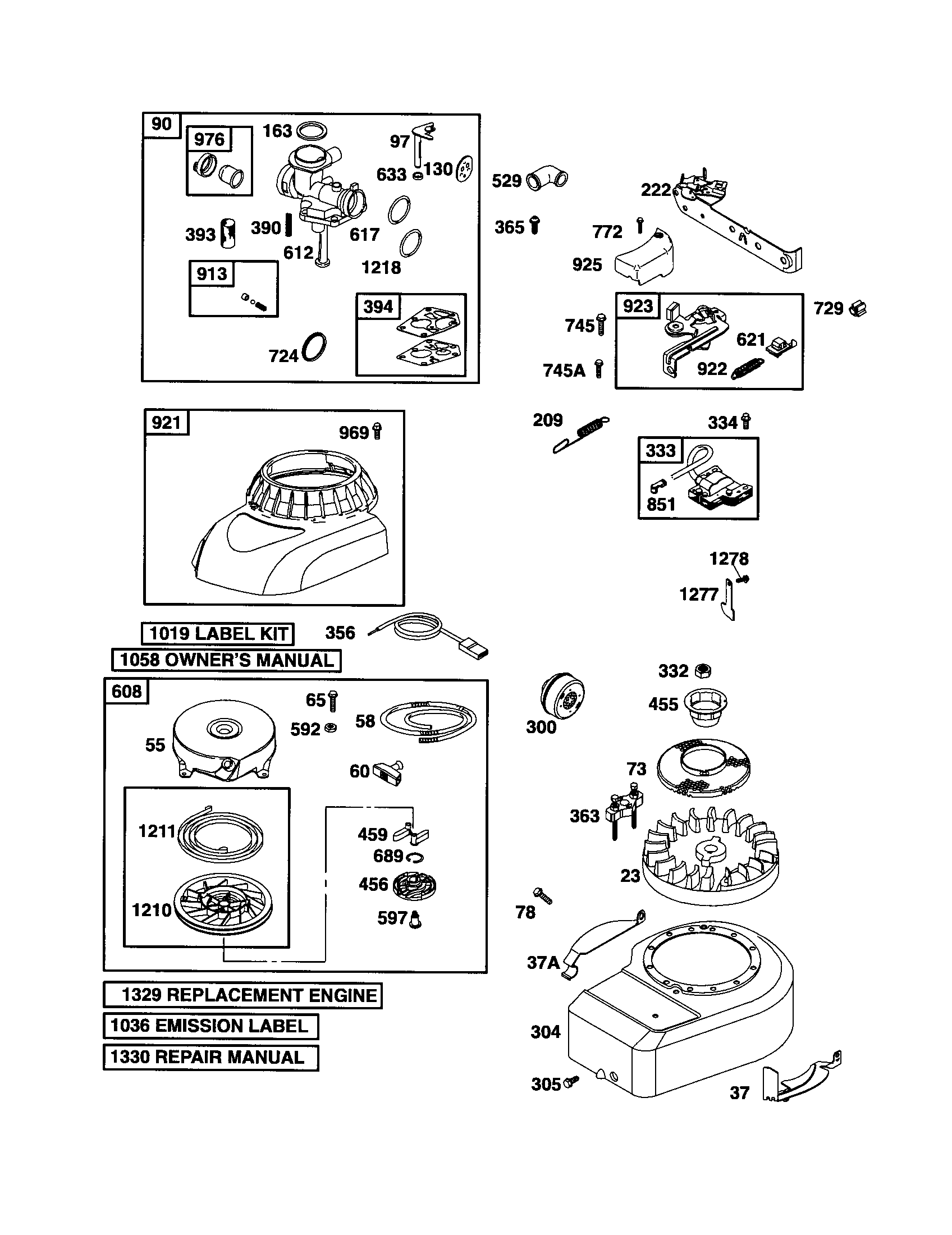 BLOWER HOUSING/STARTER-REWIND