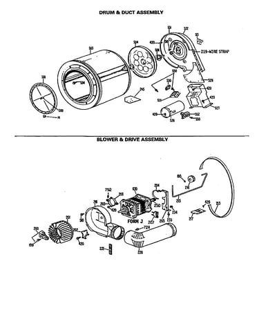 Drum/duct/blower/drive