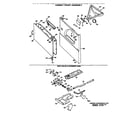 GE DDG7980RCL cabinet front/gas valve/burner diagram