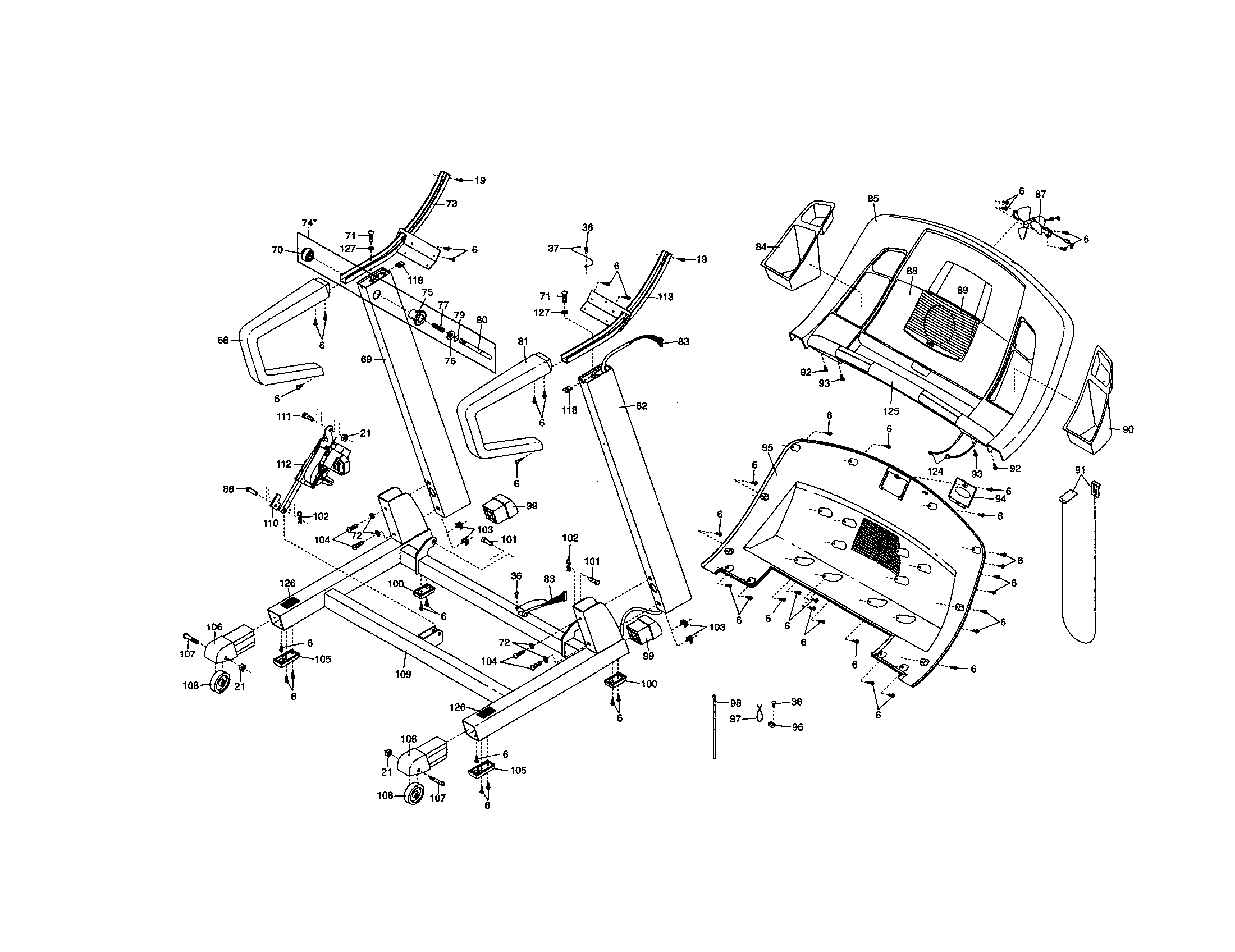 Upright rails/frame/console