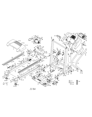 Walking belt/motor/hood/console