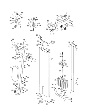 Upright/shroud/weights/backrest