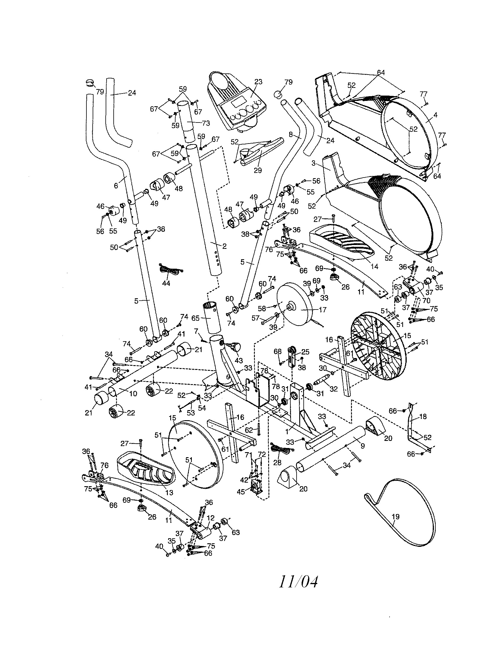 Console/handlebar/sideshields/pedal