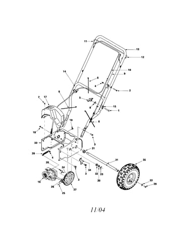 Transmission/wheel/handle