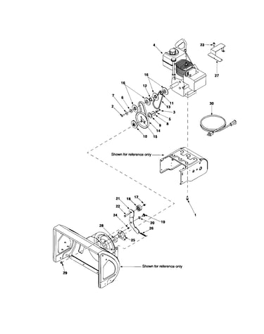 Engine/heat shield/auger pulley
