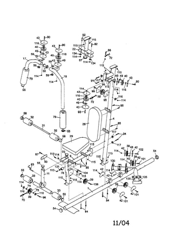 Right upright/backrest/frame