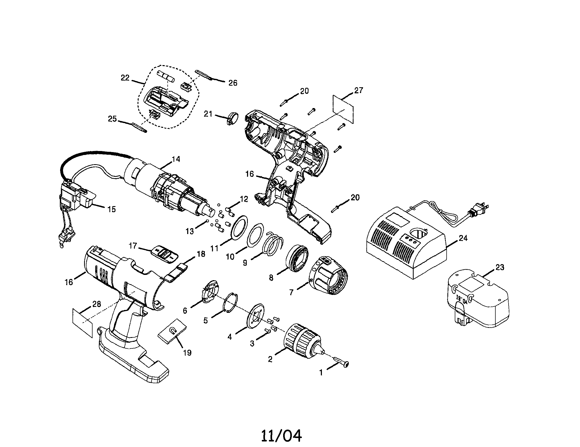 CORDLESS DRILL ASSEMBLY