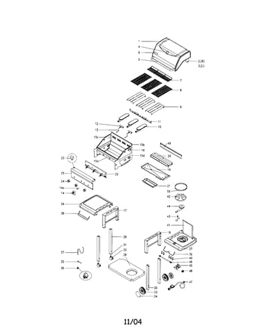 Gas grill assembly