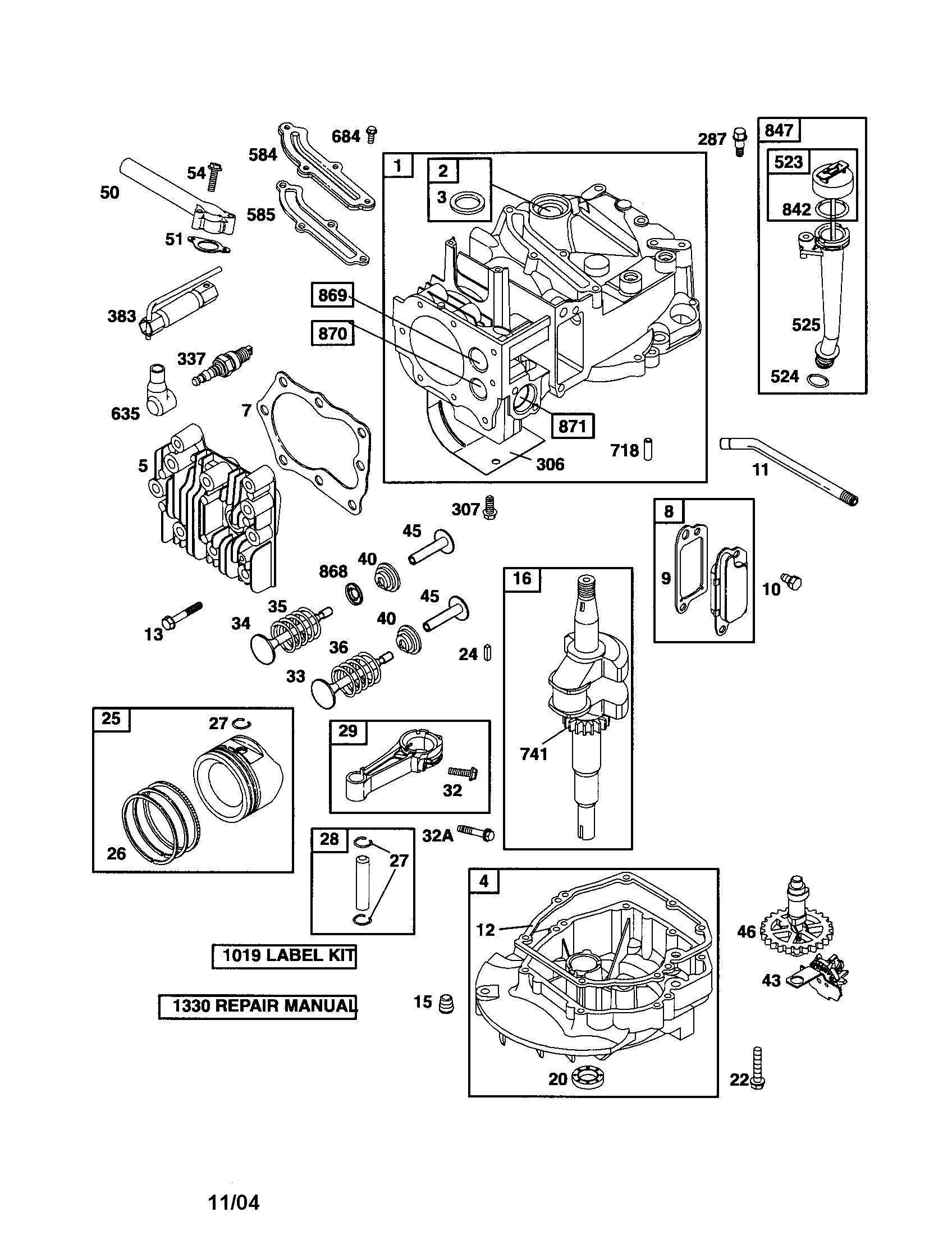 Cylinder/crankshaft