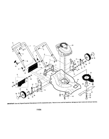 Engine/housing/handle