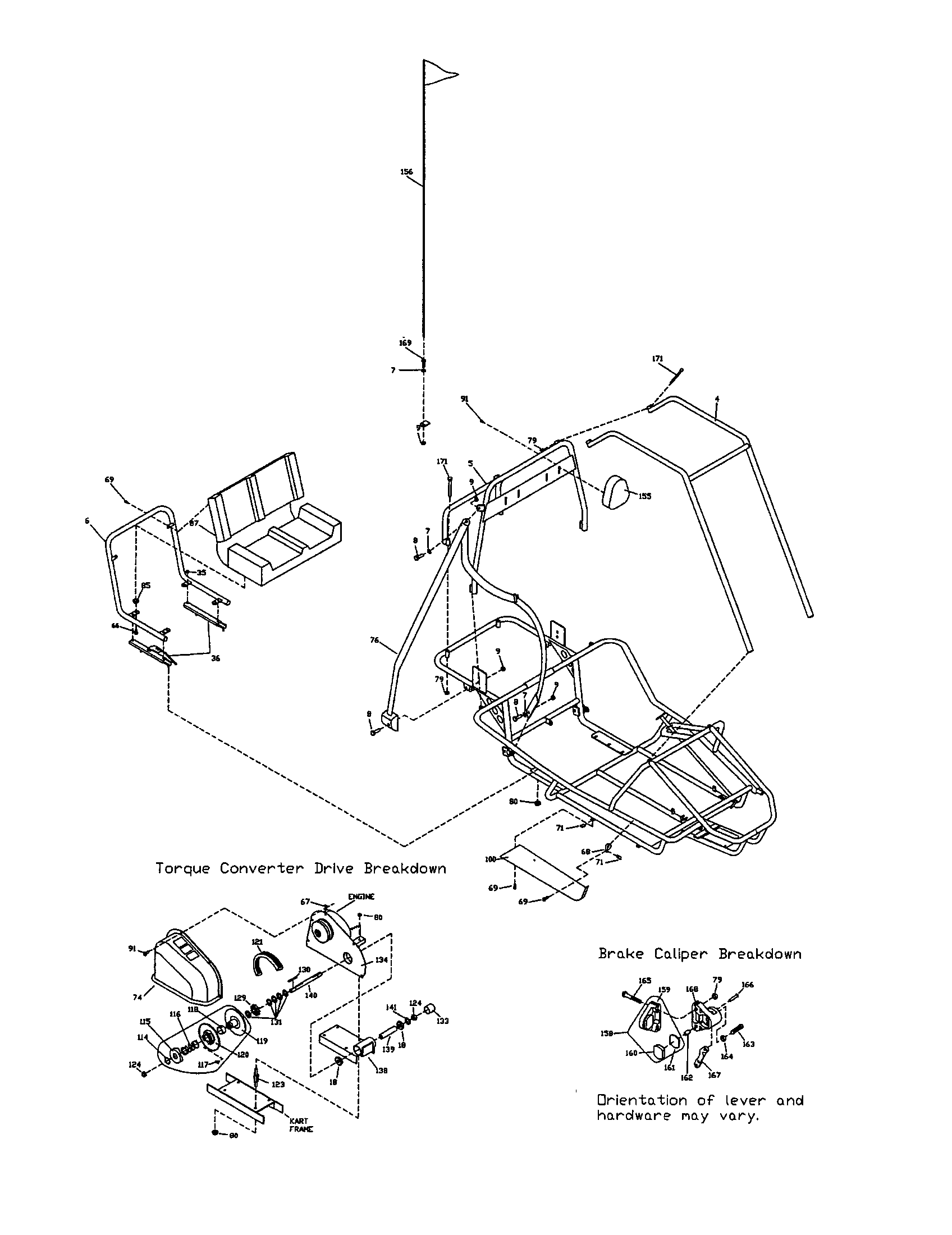 Seat frame/ bar assembly