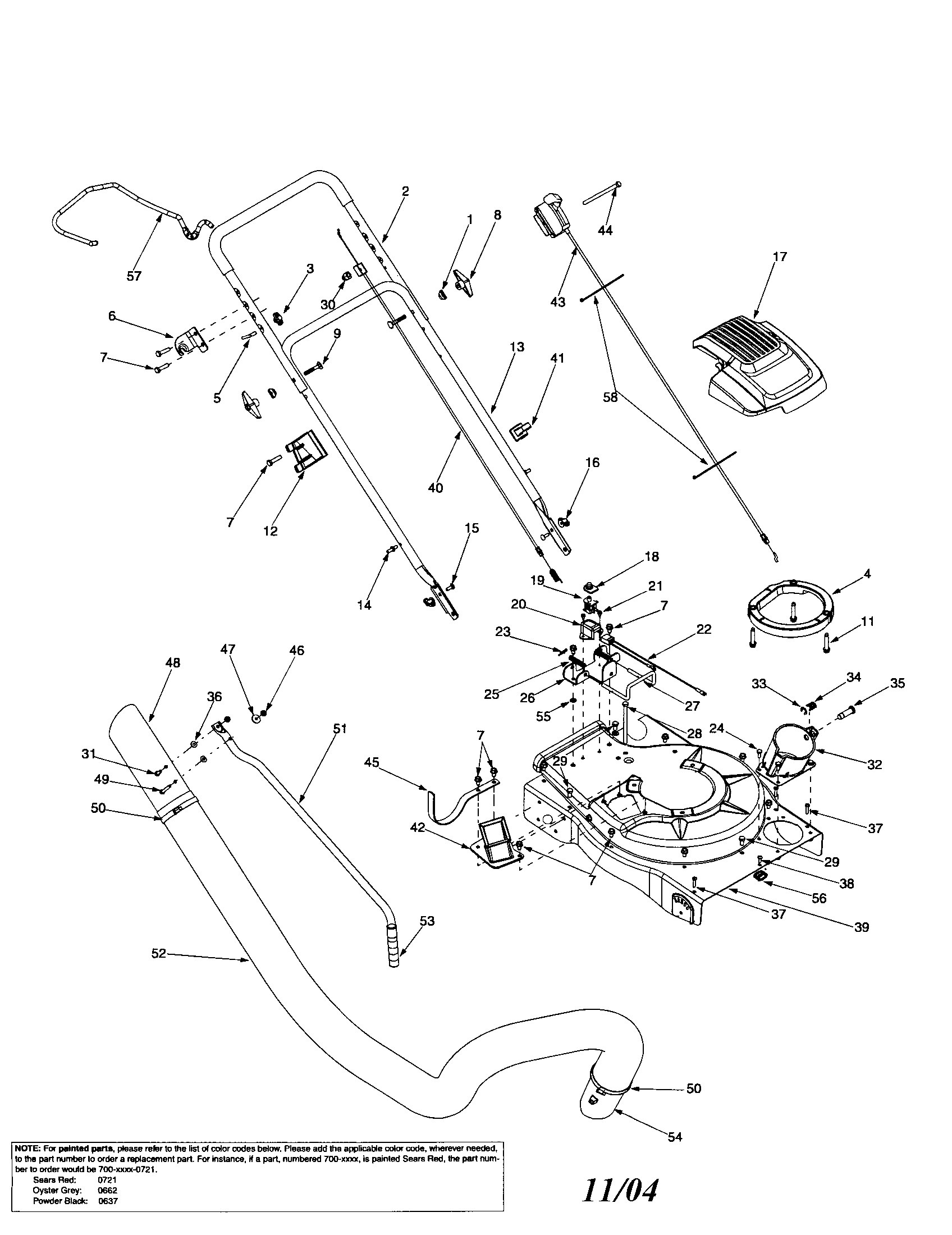 Handle/shroud/vac hose/drive control