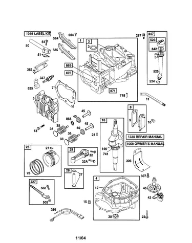 Cylinder/crankshaft